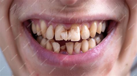 Premium Photo | Ugly smile Bad teeth
