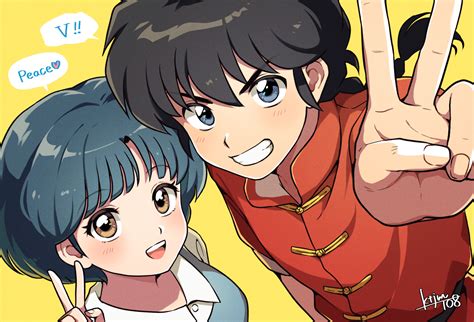 tendou akane and saotome ranma (ranma 1/2) drawn by kdc_(tamaco333) | Danbooru
