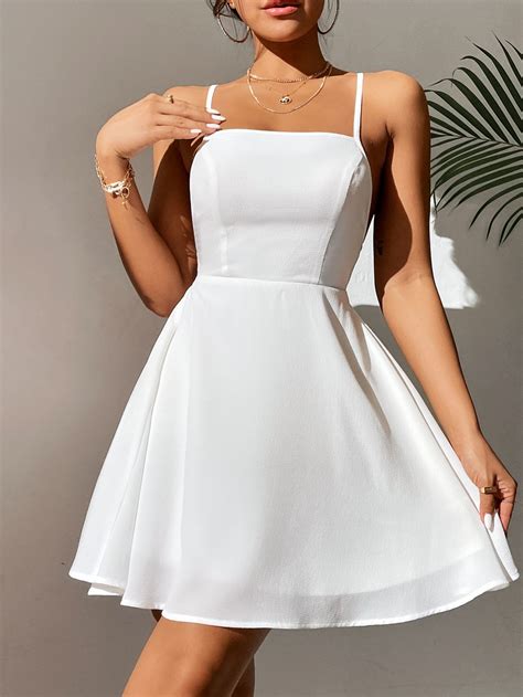 SHEIN USA | Cute short dresses, Cute white dress, Short dresses