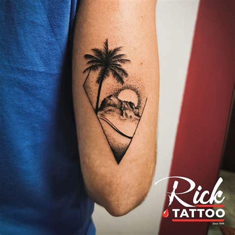 Palm Tree Tattoo Ankle
