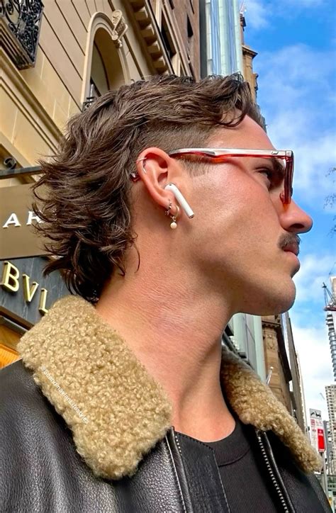 Mullet and Mustache Aesthetic Men