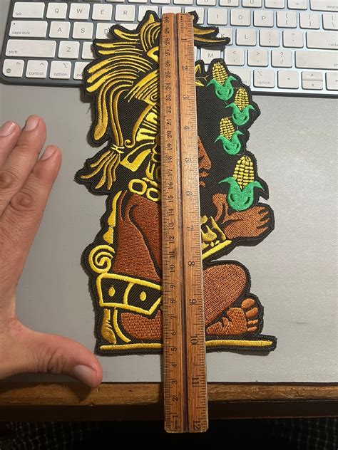 Large Hun Hunahpu, The Mayan Maize God Back Patch, Corn, Harvest, Mexi ...