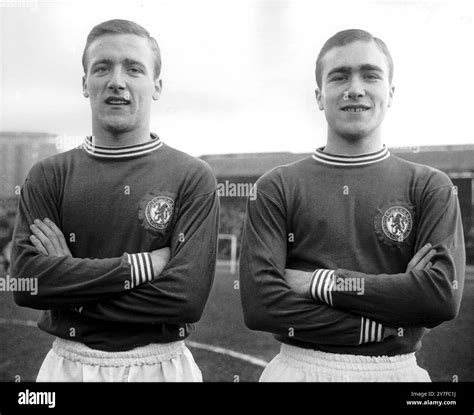 Alan Harris (left) and brother Ron Harris of the Chelsea football team. 8th December 1962 Stock ...