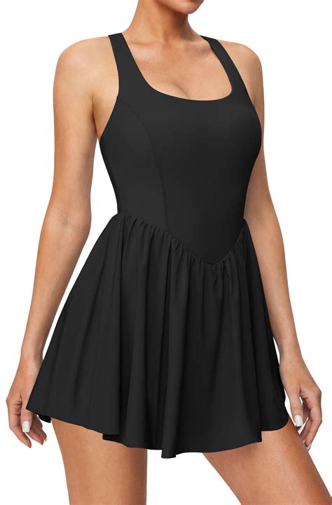 IUGA Tennis Dress with Built in Shorts and Bra Adjustable Straps ...