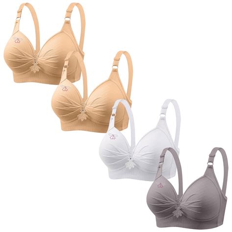 4pc Everyday Bra No Underwire 2024 Full Support Seamless Wireless ...