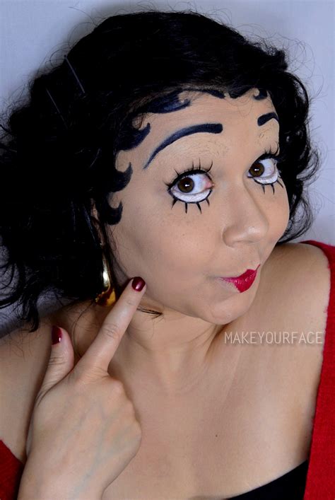 See Betty Boop makeup tutorial in https://www.youtube.com/watch?v ...