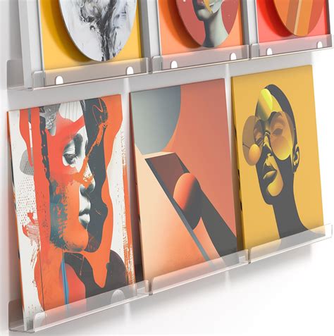 Amazon.com: LEVOSHUA 6 Adhesive Vinyl Record Holder, Strong Hold Album ...