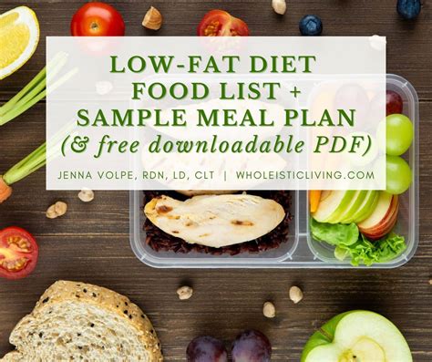 Low-Fat Diet Food List, Sample Meal Plan, & Downloadable PDF | Jenna Volpe, RDN, LD, IFNCP, CLT ...