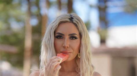 Farrah Abraham In A Red String Bikini Swimming In a Pool In Vegas