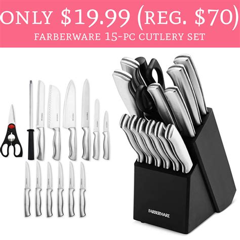 HOT!! Only $19.99 (Regular $70) Farberware 15-Pc. Cutlery Set - Deal ...