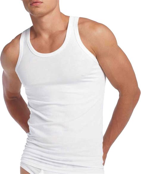 3 Pack Mens Quality 100% Cotton Vests - White, Medium : Amazon.co.uk ...