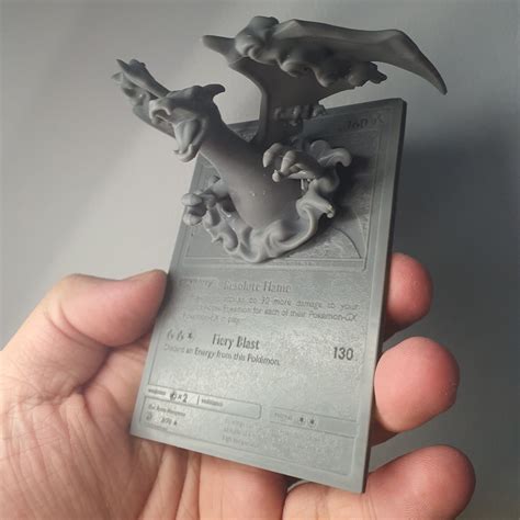 Charizard 4D Card Fan Custom 3D Printing File Pokemon 3D model 3D ...