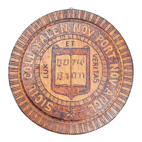 Hand Carved Wood Antique Medallion Yale University New Haven ...