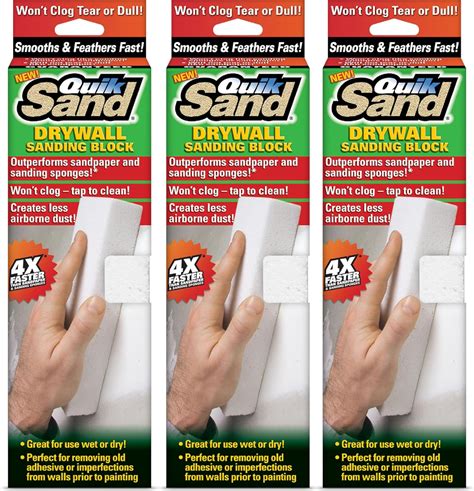 Amazon.com: QuikSand Drywall Sanding Block, Smooths and Feathers Fast ...