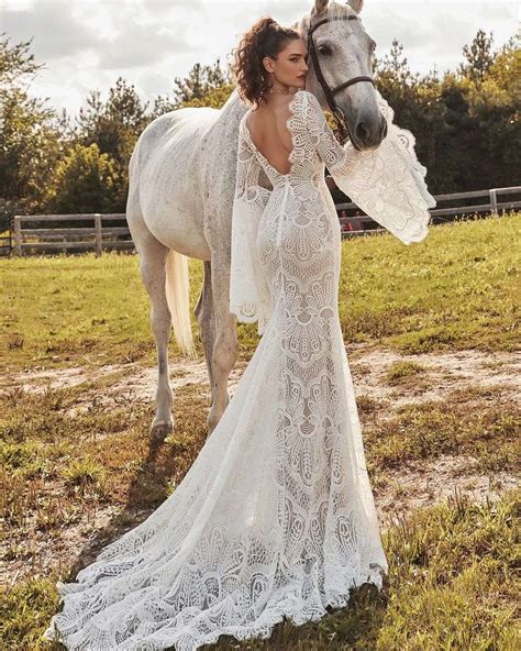 Western Lace Wedding Dresses SUFUTOP Women's Western Wedding Dress
