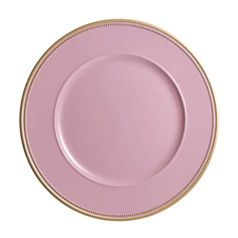 Buy Pink Charger Plate with Gold Edging Online | The Christmas Cart