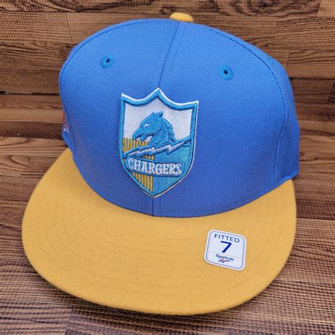 Los Angeles Chargers Hat Size 7 Fitted Reebok NFL Alternate Logo Flat ...