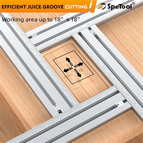 SpeTool Juice Groove Router Jig, 2-In-1 Adjustable Router Jigs and Templates - depth of juice groove
