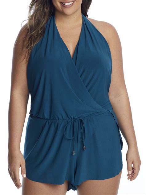 Plus SIze Bianca One-Piece Romper Swimsuit - Walmart.com