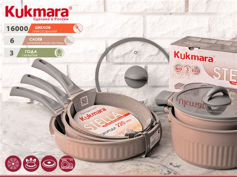 Купить Сковорода антипригарная Кукмара с ручкой линия Stella в интернет ...