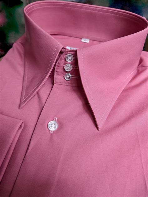 MorCouture Dark Pink High Collar Shirt