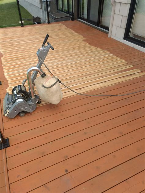 How To Sand A Cedar Deck — Sand & Stain