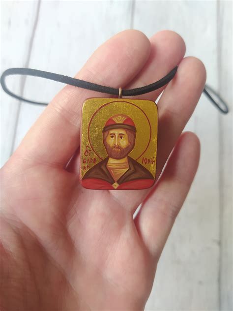 Благоверный князь Юрий Георгий нательная икона купить с доставкой ...