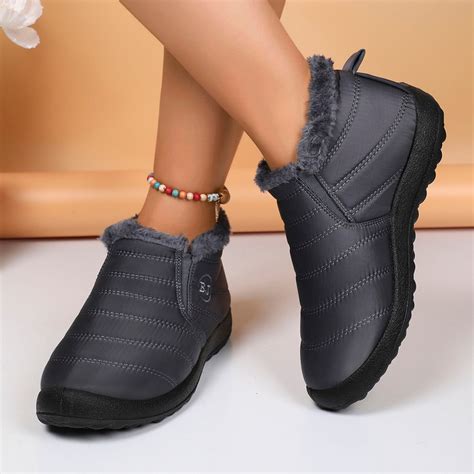 Miluxas Womens Snow Boots Clearance Winter Warm Booties Lined Anti-Slip ...