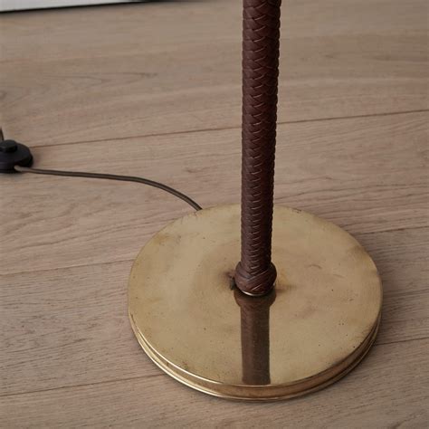 Josef Frank leather-wrapped floor lamp - Lawton Mull