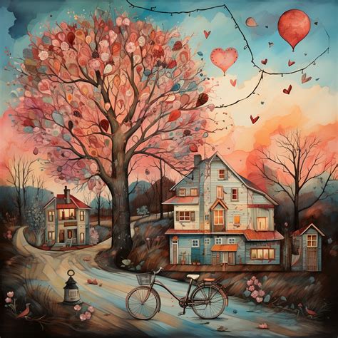 Valentine Country Calendar Art Free Stock Photo - Public Domain Pictures