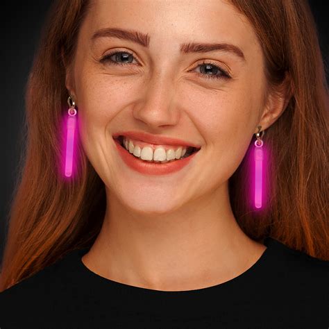Pink Glow Clip On Earrings - Windy City Novelties
