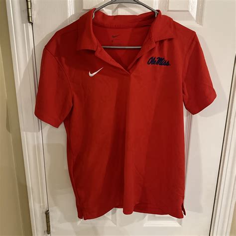 Nike Ole Miss Polo Womens Red Dri-Fit Medium | eBay