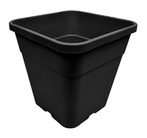 25cm Square Tom Pot Black - Greenhouse Sensation