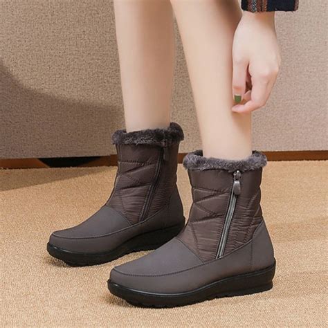 Akiihool Womens Snow Boots Wide Width Boot for Women Short Ankle Boot ...