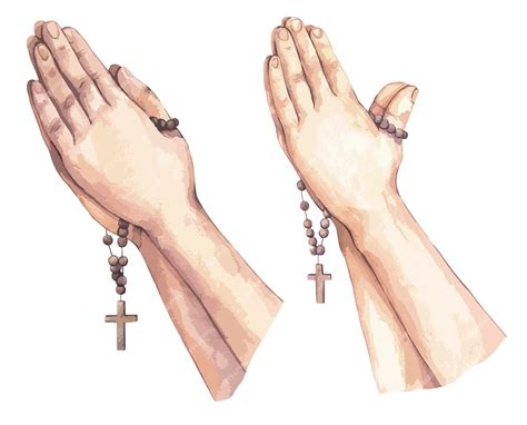 Praying Hands With Rosary Clipart