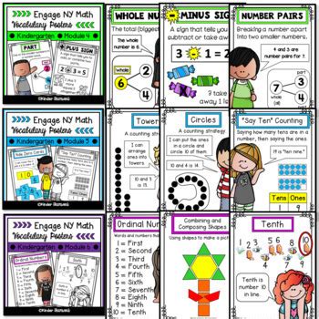 Engage New York Math Vocabulary Posters for Kindergarten {BUNDLE}