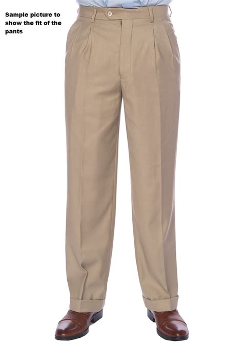 Men's Premium Black Classic Fit Pleated Dress Pants | Etsy