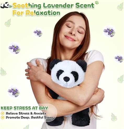 SuzziPals Warmable Panda Stuffed Animals, Microwave Heating Pads for C ...