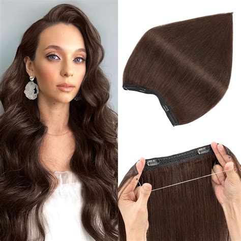 Amazon.com : Halo Hair Extensions Real Human Hair,Prokyvity Halo Hair ...