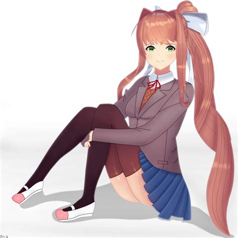 Monika-Doki Doki Literature Club by Andrasfu1027 on DeviantArt