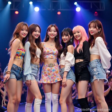 K-Pop idols debut performance | Stable Diffusion Online