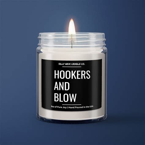Hookers and Blow Funny Candle Adult Humor Gift Custom Candle Friendship ...