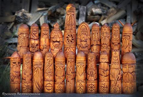Чуры, Кумиры Славянских Богов | Small sculptures, Flower drawing, Statue