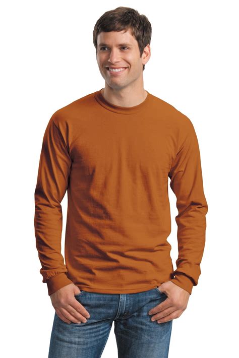 Gildan Men's 100 Percent Cotton Long Sleeve T-Shirt G2400 - Walmart.com