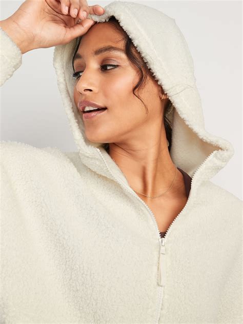 Cozy Sherpa Half-Zip Tunic Hoodie for Women | Old Navy