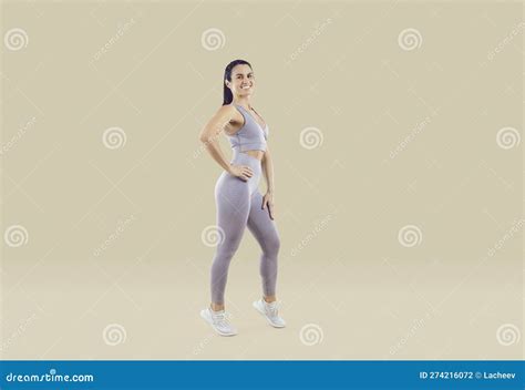 Smiling Fit Woman in Sportswear Posing in Studio Stock Photo - Image of hobby, fitness: 274216072