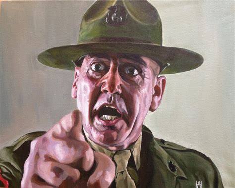 I painted Gunnery Sergeant Hartman (R Lee Ermey) in Acrylic : r/pics