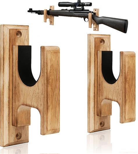 Amazon.com: RONCHIL Gun Racks for Wall Indoor Wooden Gun Wall Mount ...