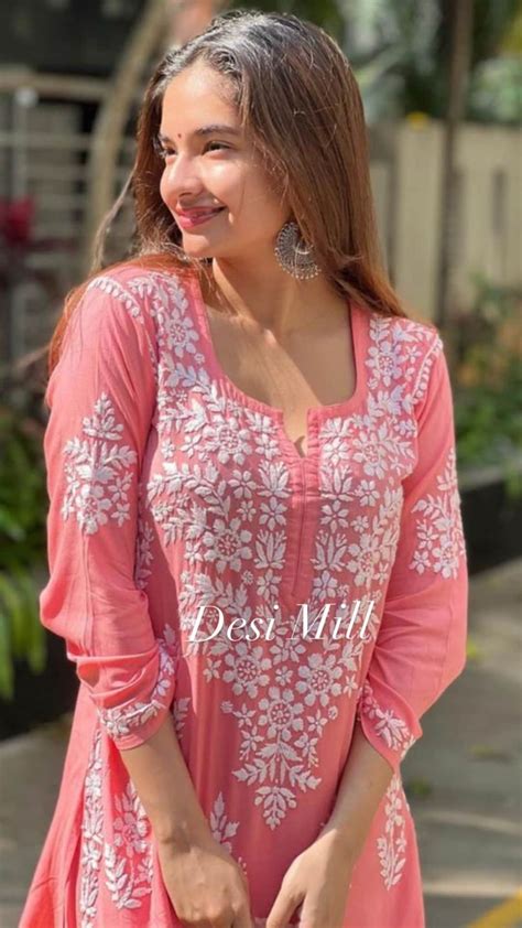 Indian Lucknawi Chikankari Kurti Sharara Set Bollywood Designer ...