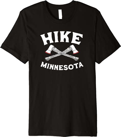 Amazon.com: Hike Minnesota Vintage Ax Outdoor Graphic Premium T-Shirt ...